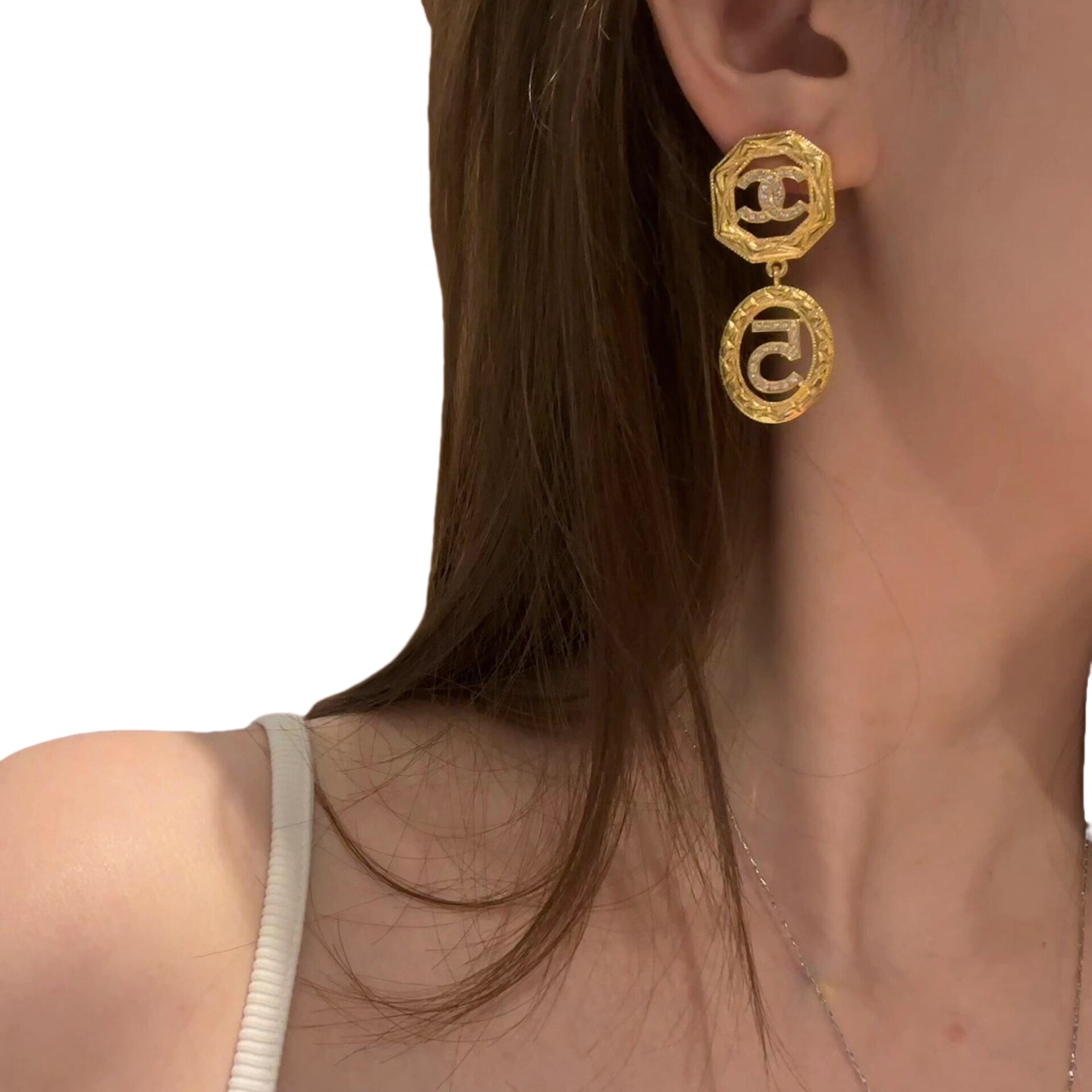 CCE745 CC Number 5 drop earrings - ccjewelryacc