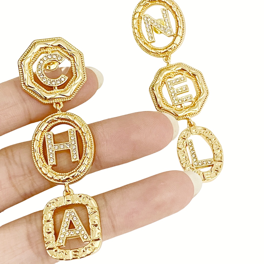 CCE745 CC Number 5 drop earrings - ccjewelryacc