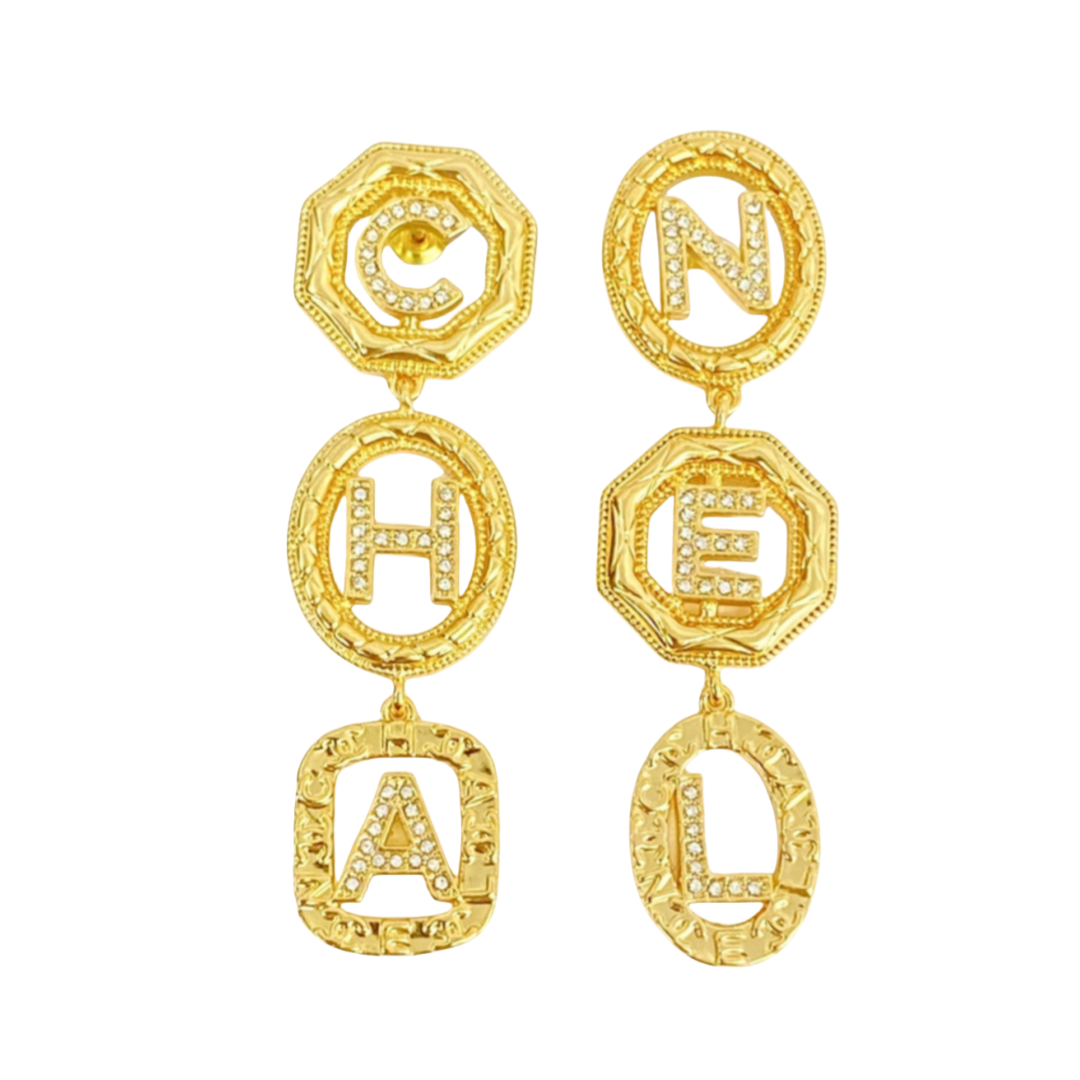 CCE745 CC Number 5 drop earrings - ccjewelryacc