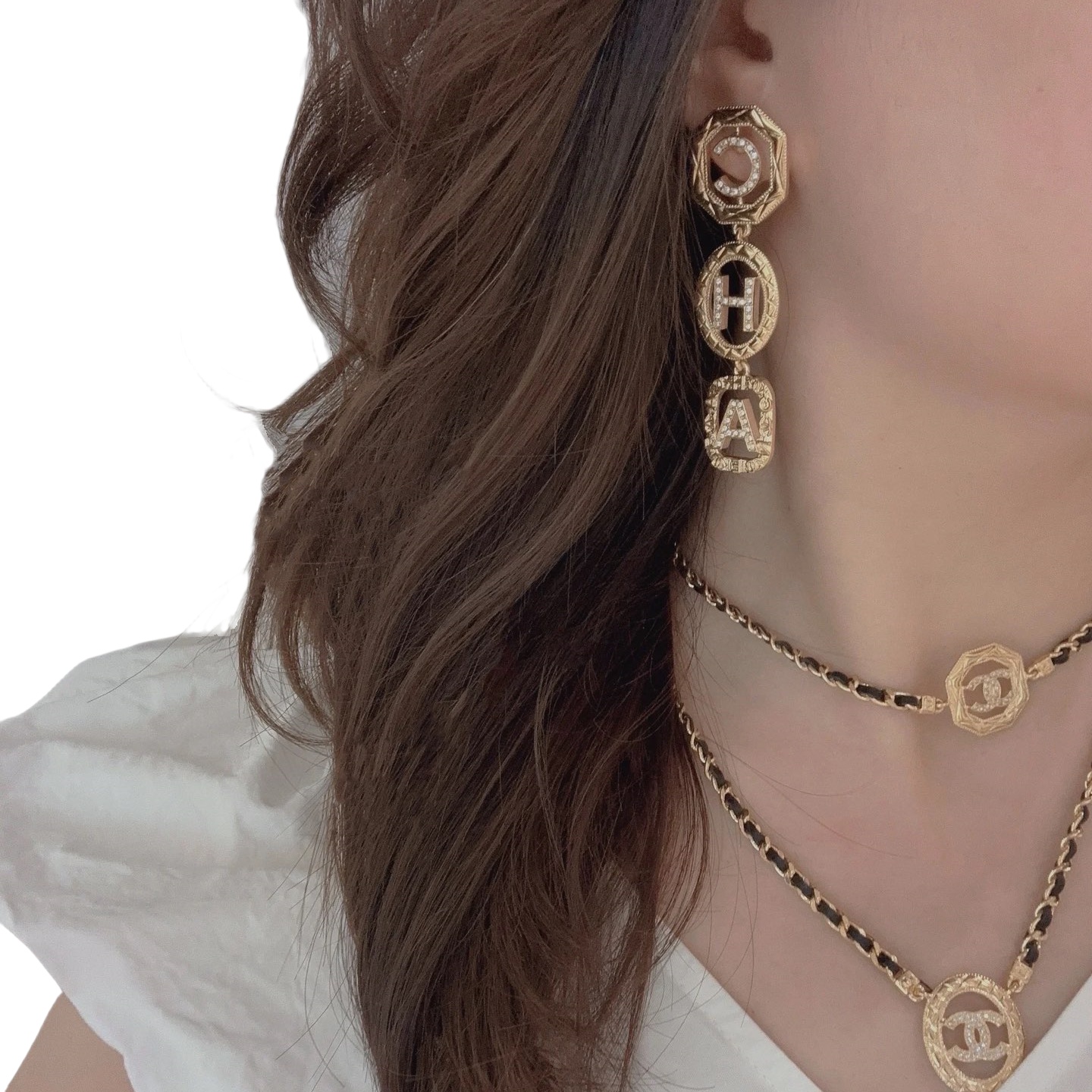 CCE745 CC Number 5 drop earrings - ccjewelryacc