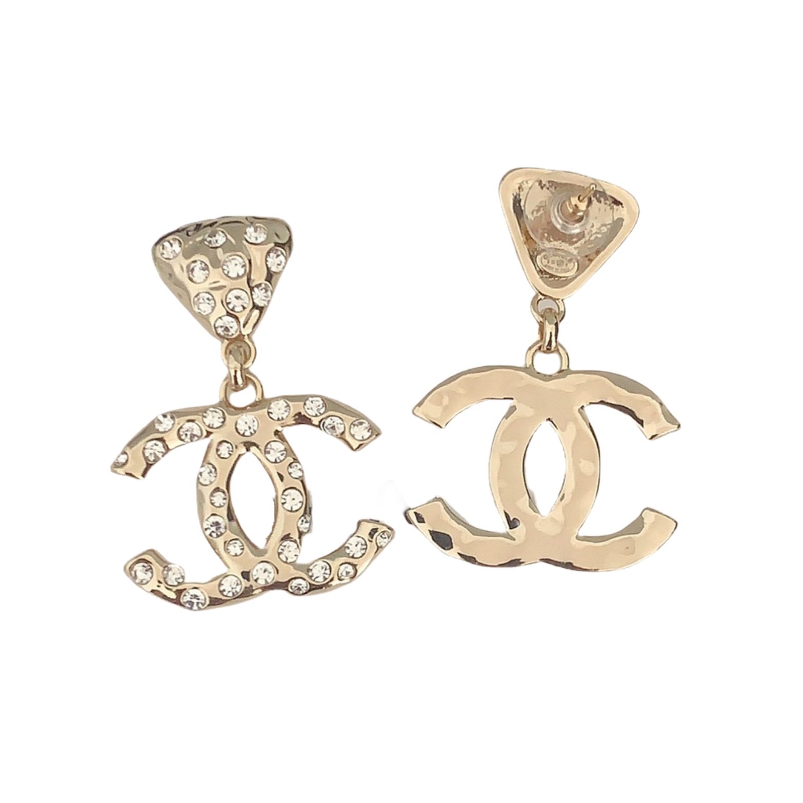 CCE857 24B Metal cc logo Pendant earring - ccjewelryacc
