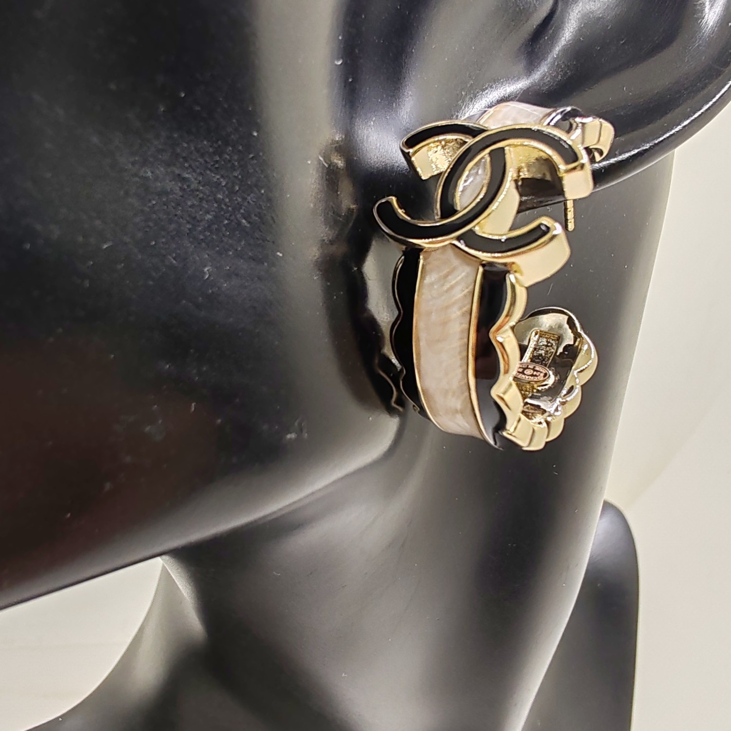 CCE860 24B Metal Lace lace enamel earrings - ccjewelryacc