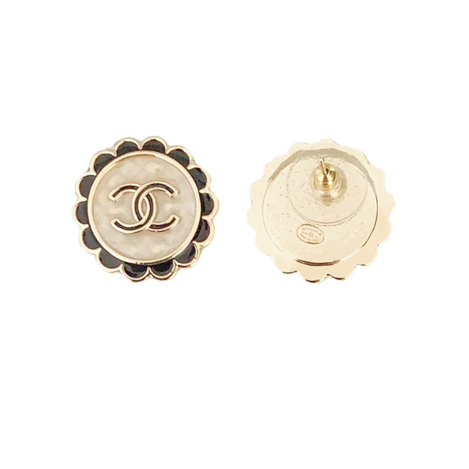 CCE860 24B Metal Lace lace enamel earrings - ccjewelryacc