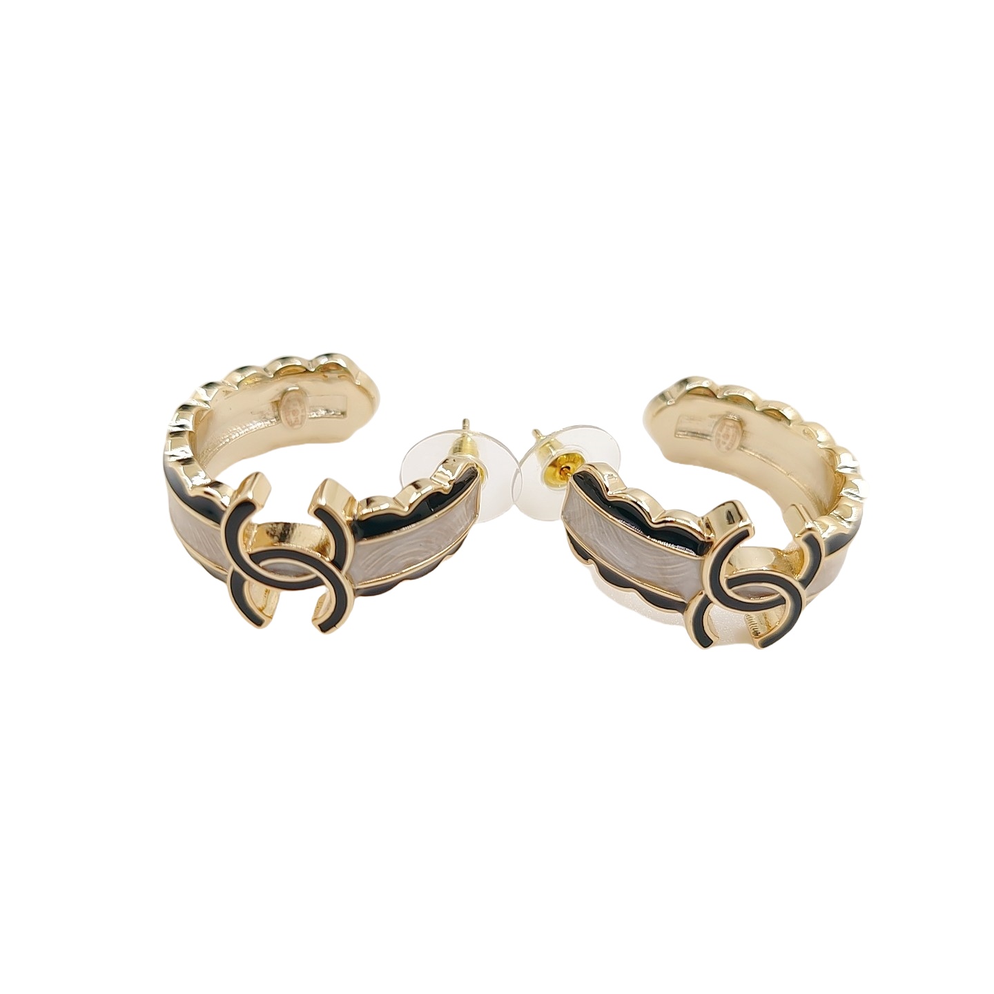 CCE860 24B Metal Lace lace enamel earrings - ccjewelryacc