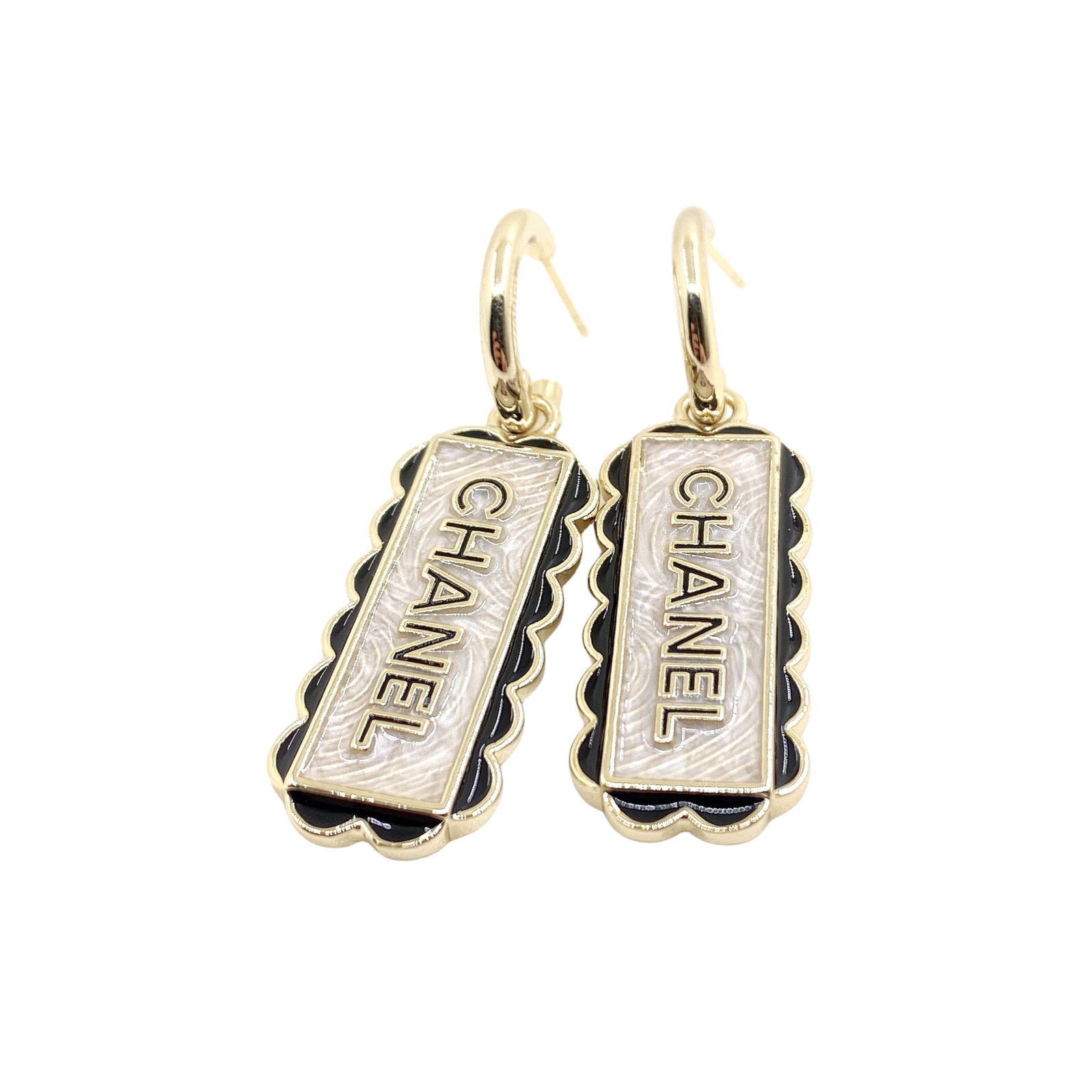 CCE860 24B Metal Lace lace enamel earrings - ccjewelryacc