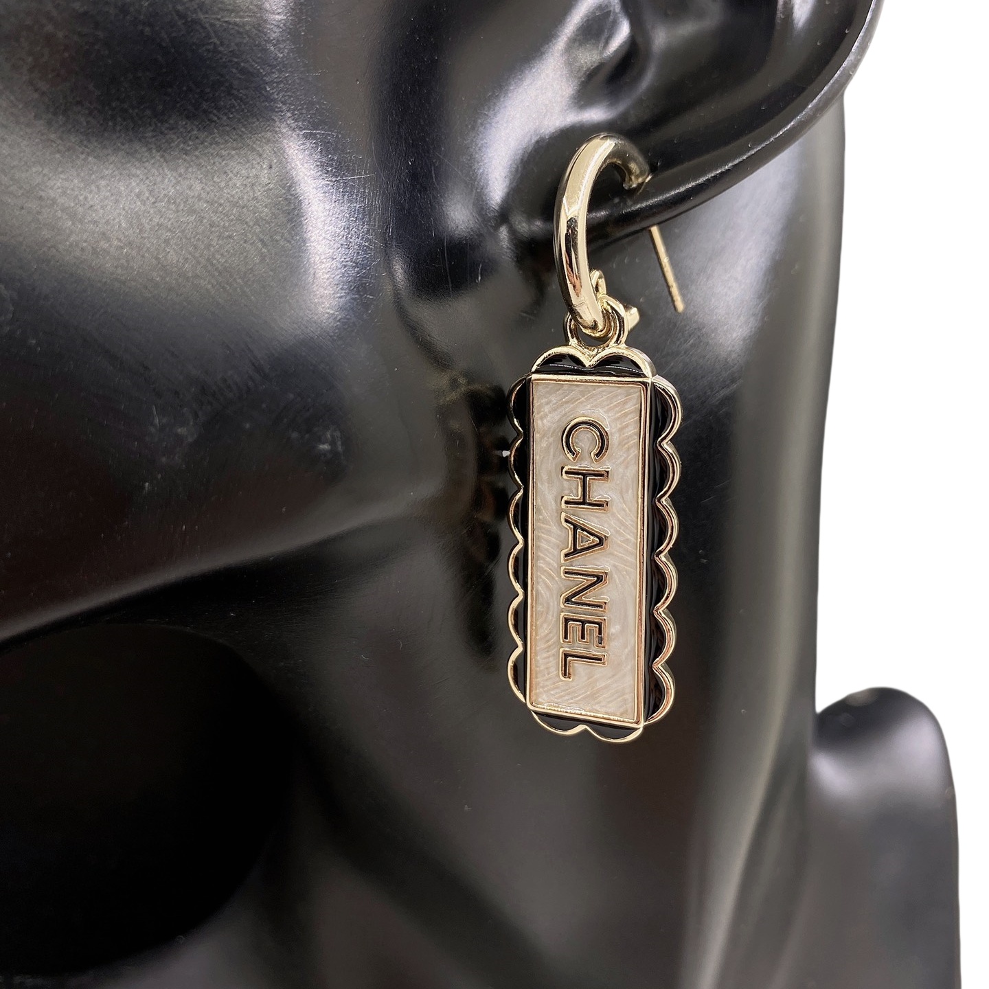 CCE860 24B Metal Lace lace enamel earrings - ccjewelryacc