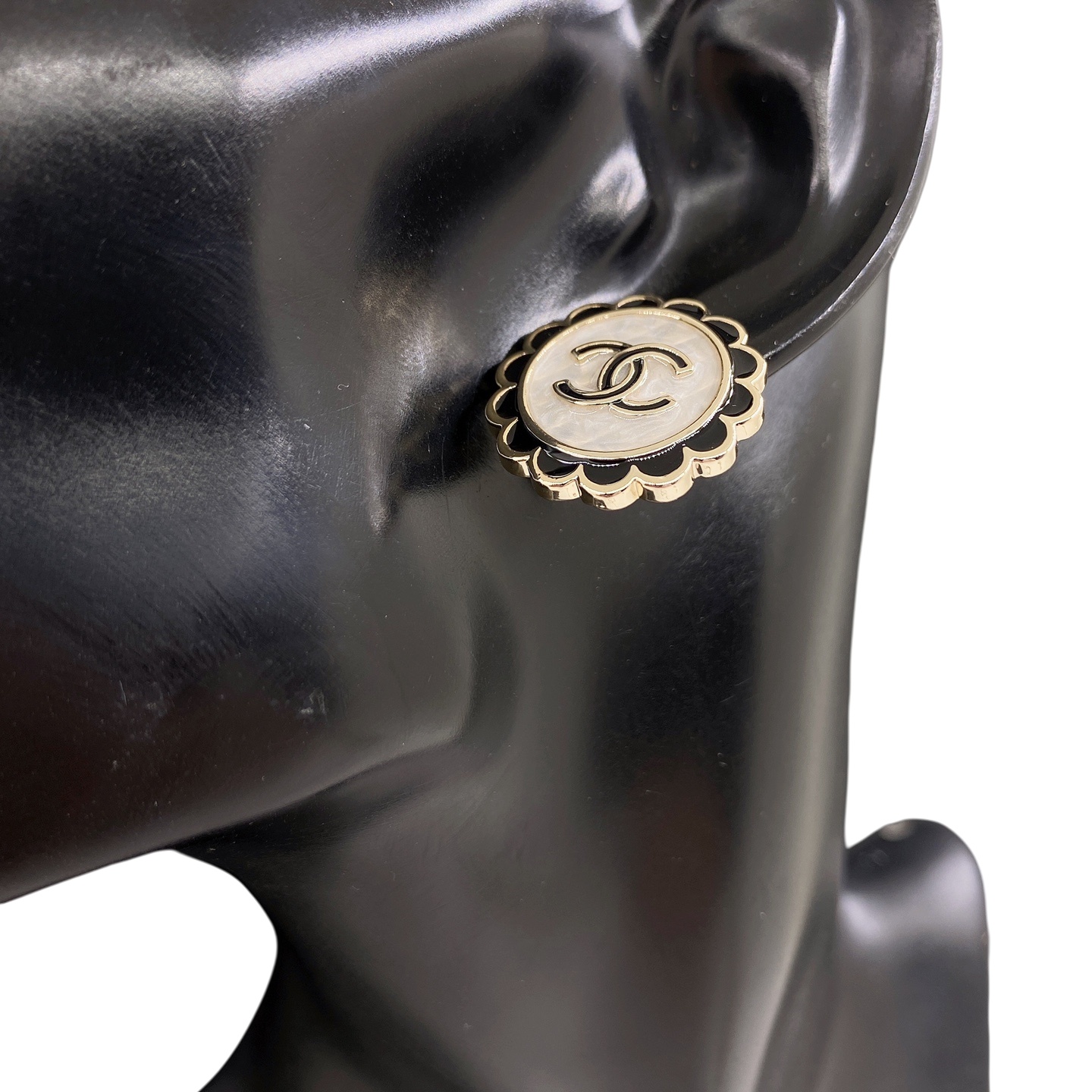 CCE860 24B Metal Lace lace enamel earrings - ccjewelryacc