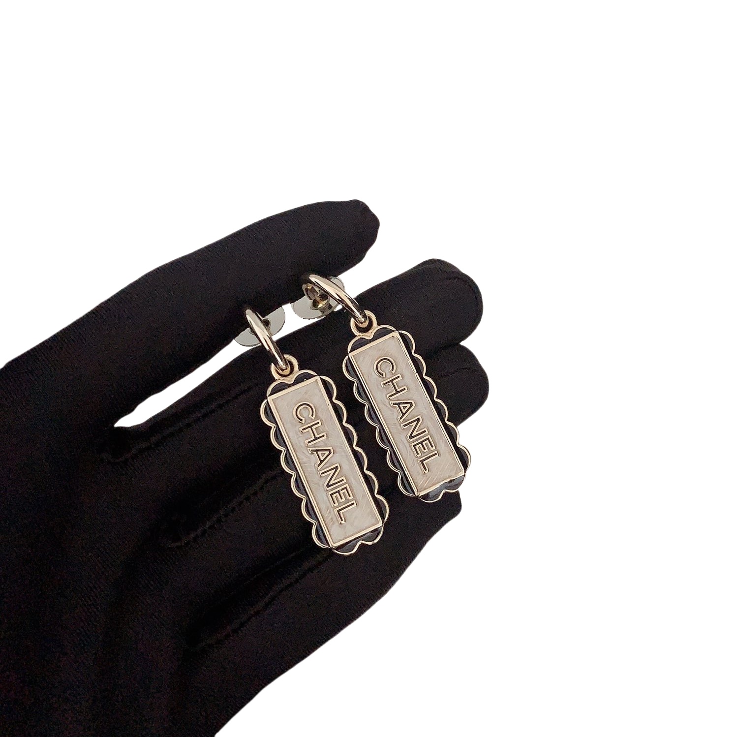 CCE860 24B Metal Lace lace enamel earrings - ccjewelryacc