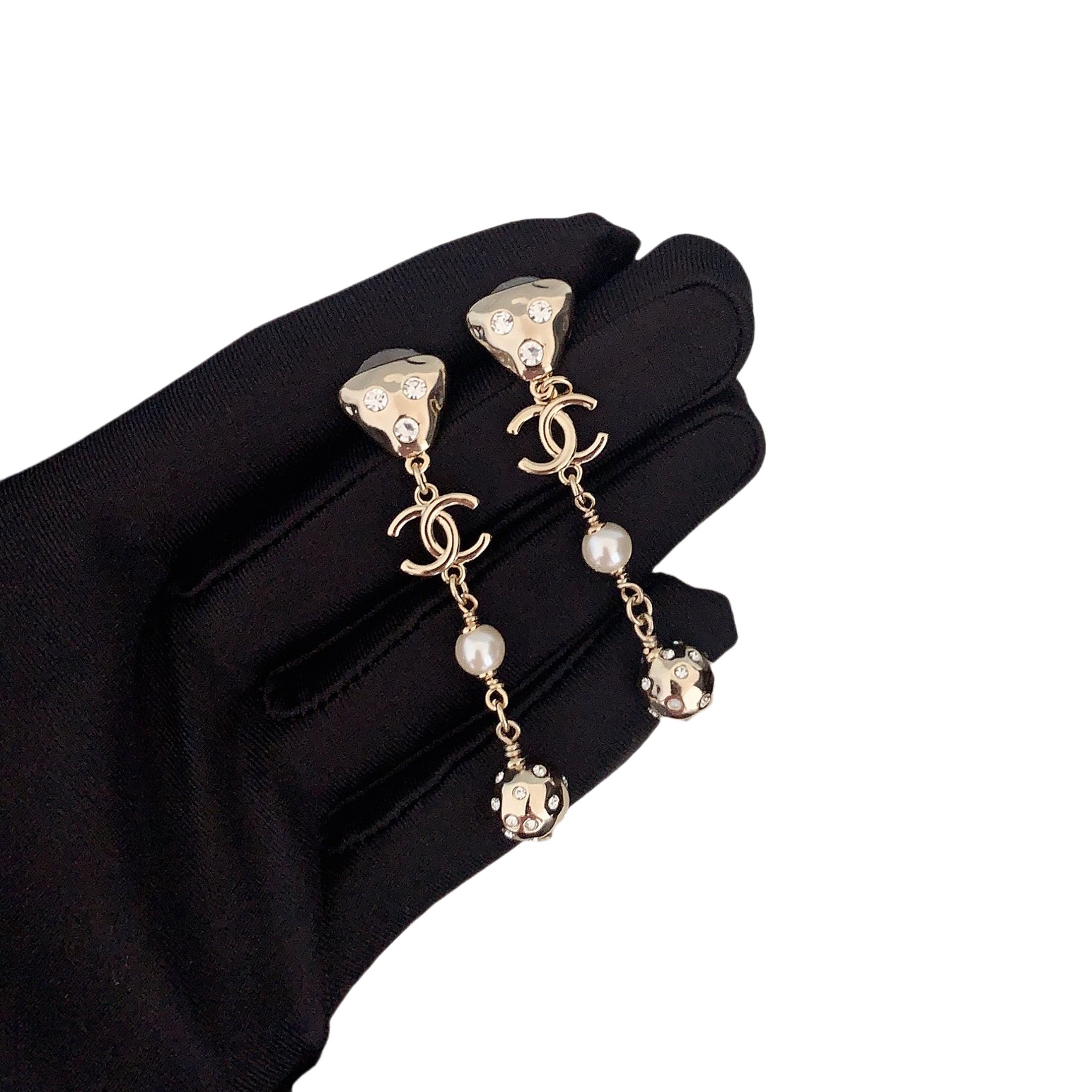 CCE857 24B Metal cc logo Pendant earring - ccjewelryacc