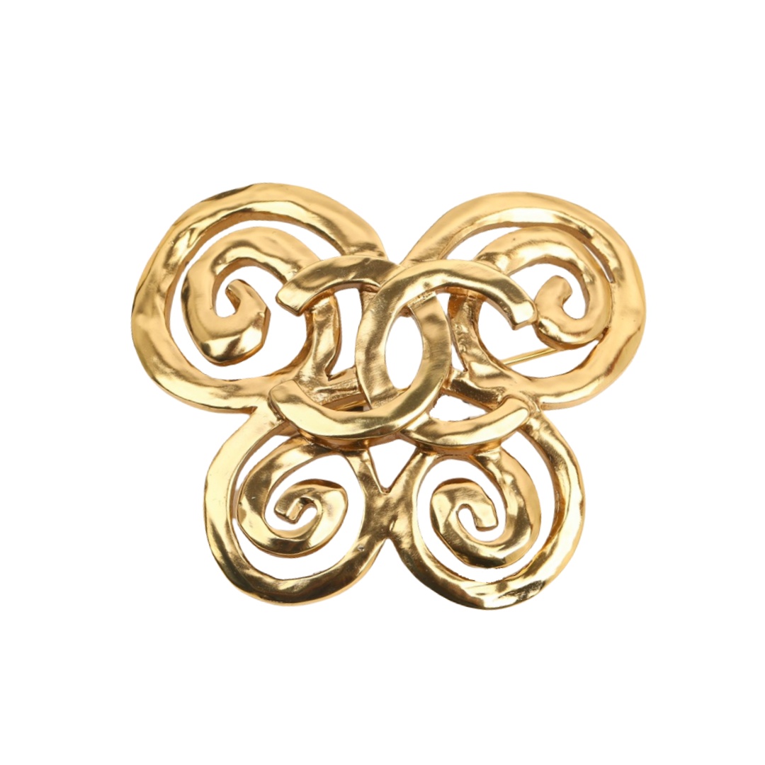 BCB510 Vintage Gold butterfly Brooch pin - ccjewelryacc