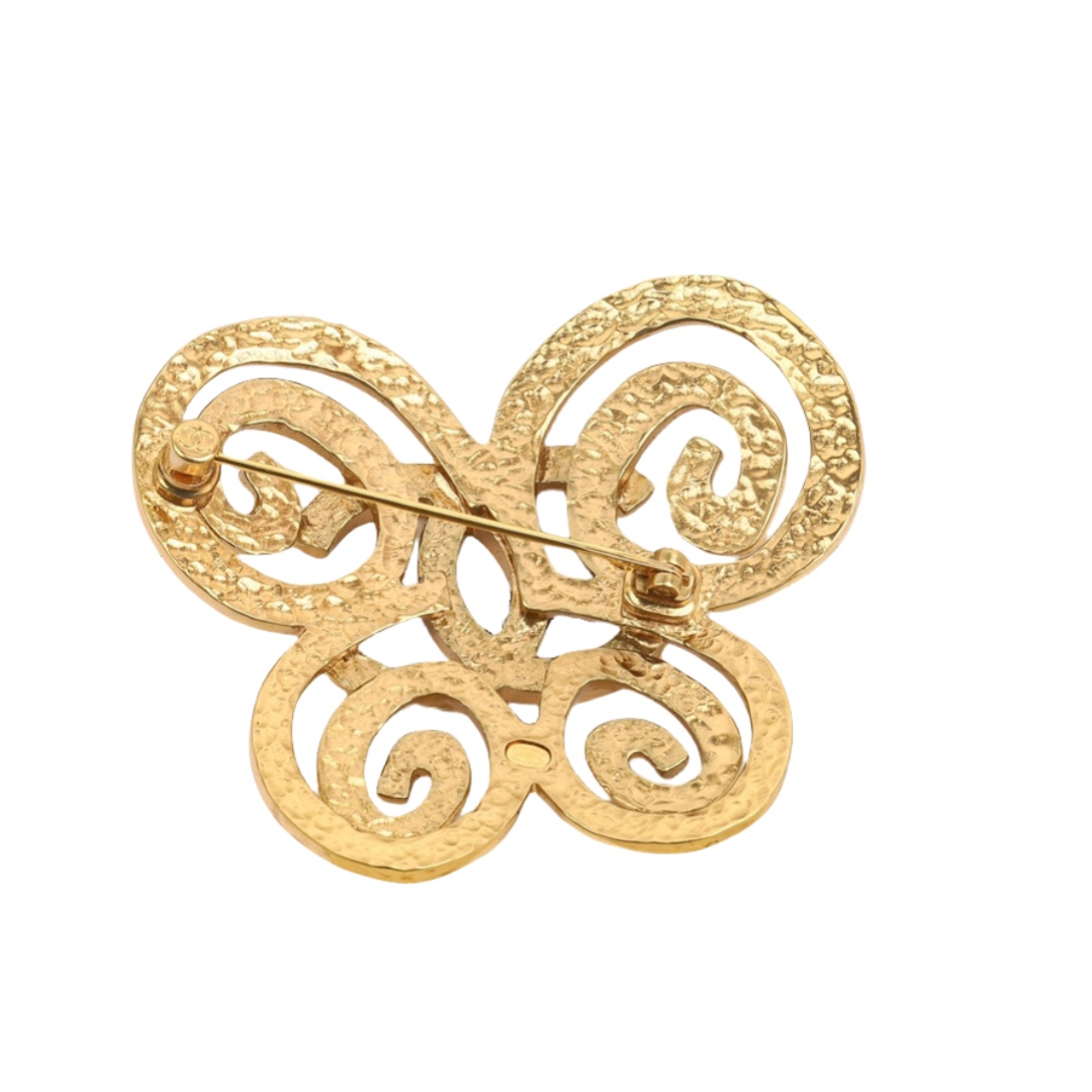 BCB510 Vintage Gold butterfly Brooch pin - ccjewelryacc