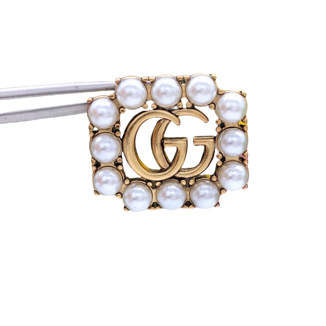 GGE030 Pearl GG Logo stud earring - ccjewelryacc