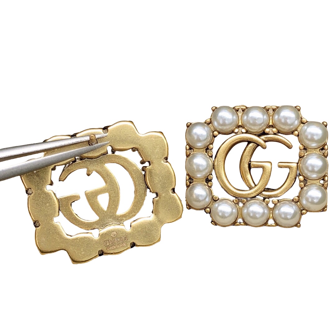 GGE030 Pearl GG Logo stud earring - ccjewelryacc