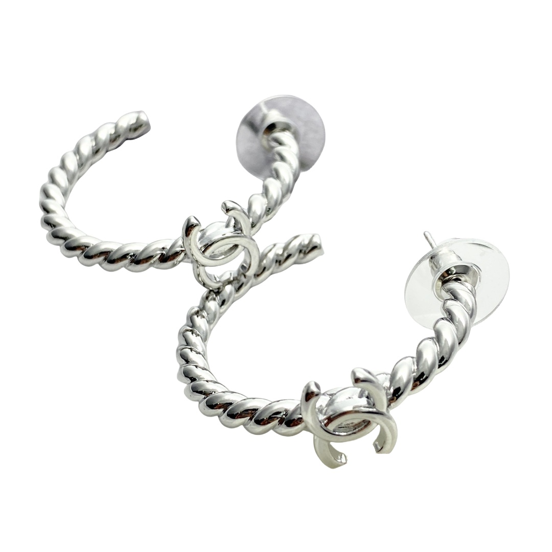 CCE237 Chanel Twist metal Hook earrings - ccjewelryacc