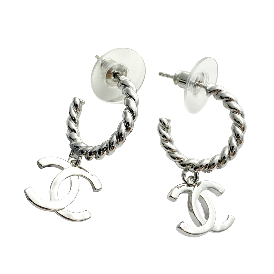 CCE236 Chanel Twist metal Hook drop earrings - ccjewelryacc