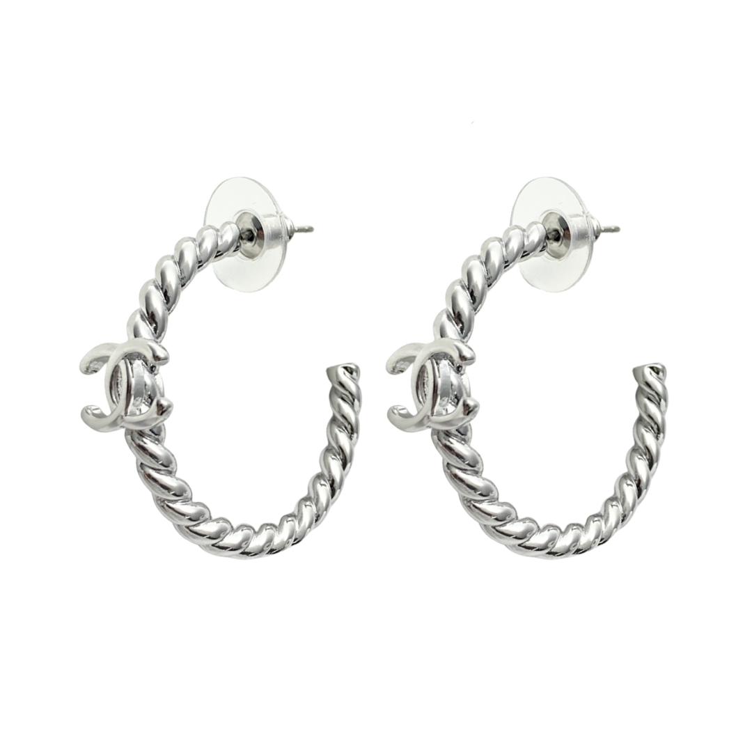 CCE237 Chanel Twist metal Hook earrings - ccjewelryacc