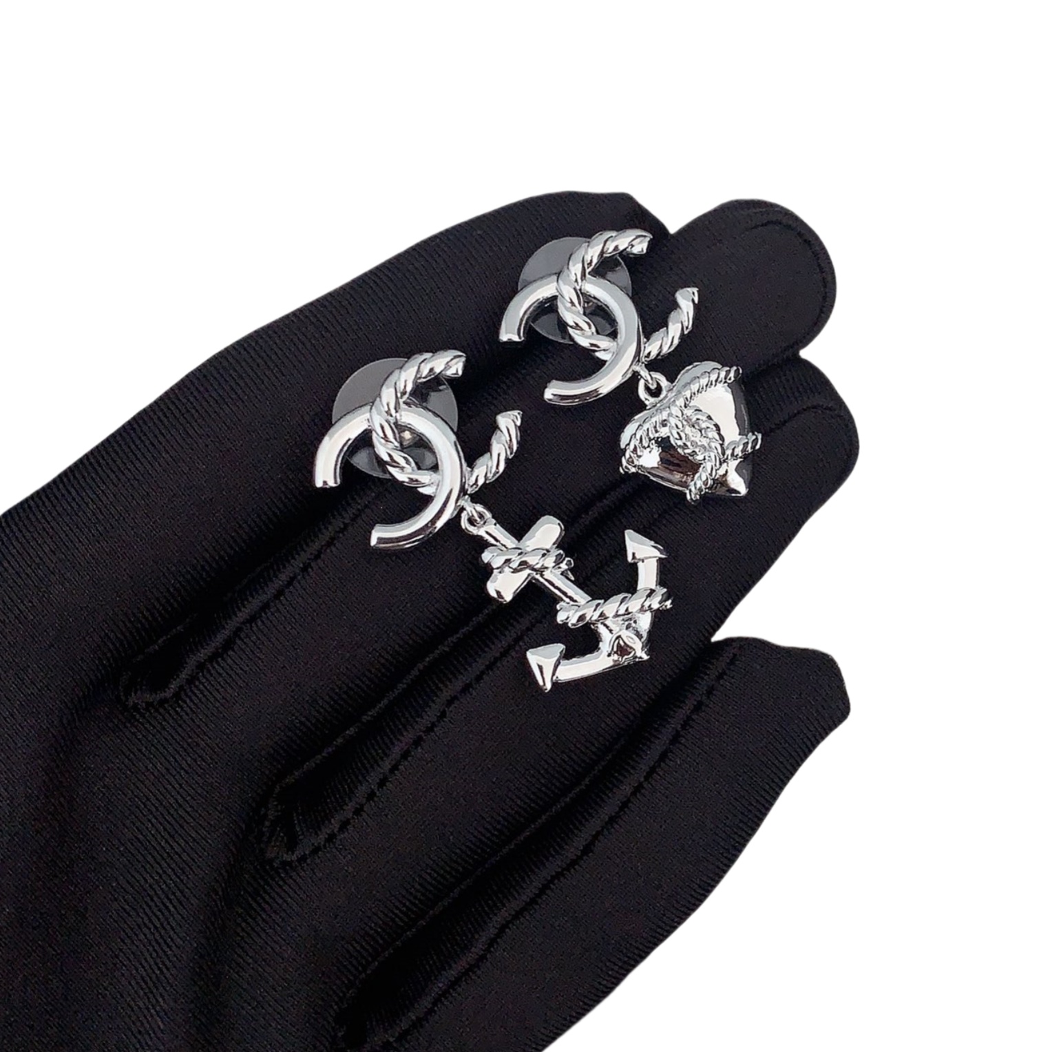 CCE737 24P Chanel metal Anchor and heart Earring - ccjewelryacc