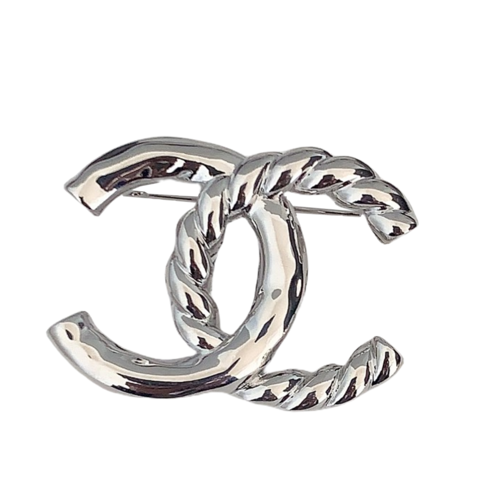 BCB534  Chanel Twist metal  cc logo brooch pin - ccjewelryacc