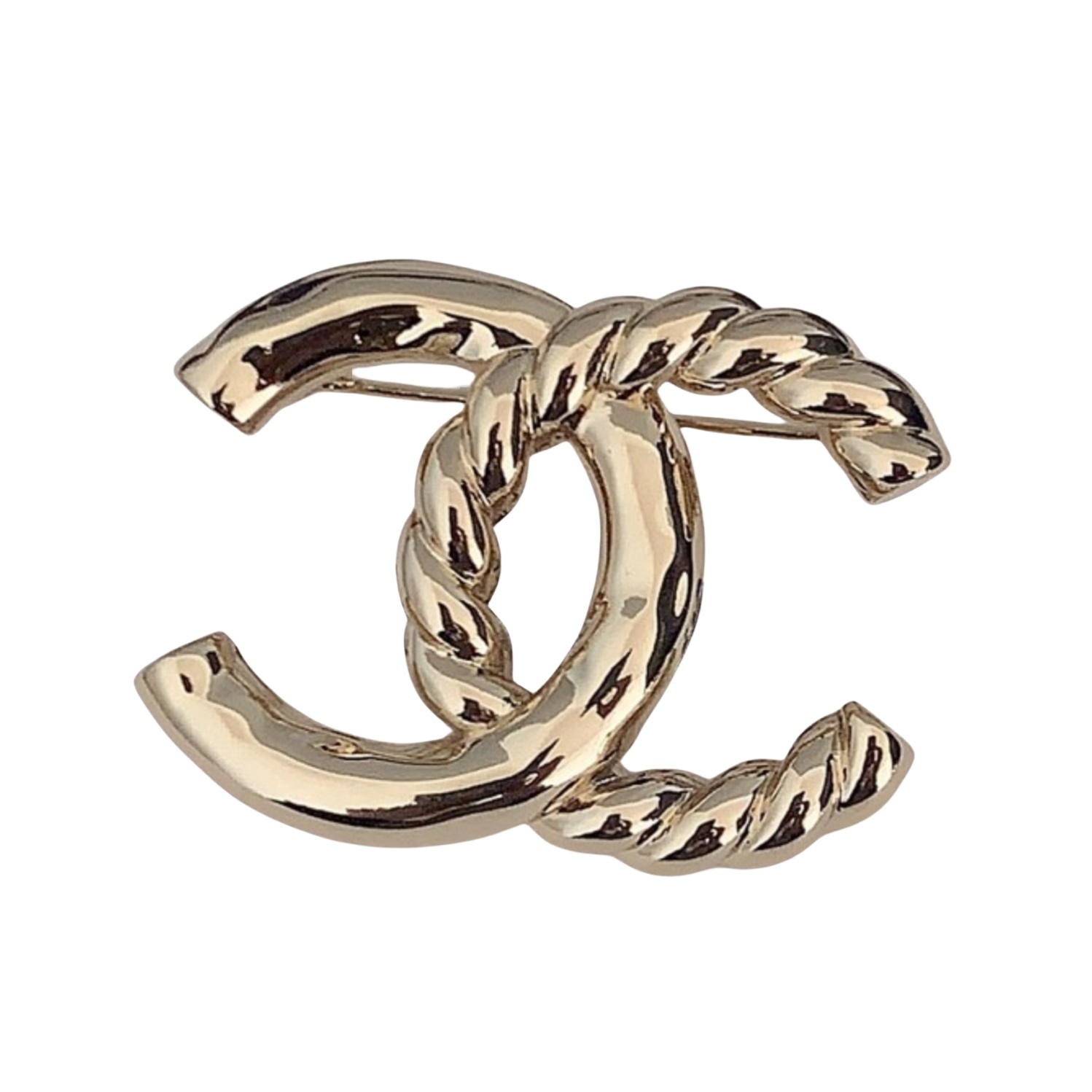 BCB534  Chanel Twist metal  cc logo brooch pin - ccjewelryacc