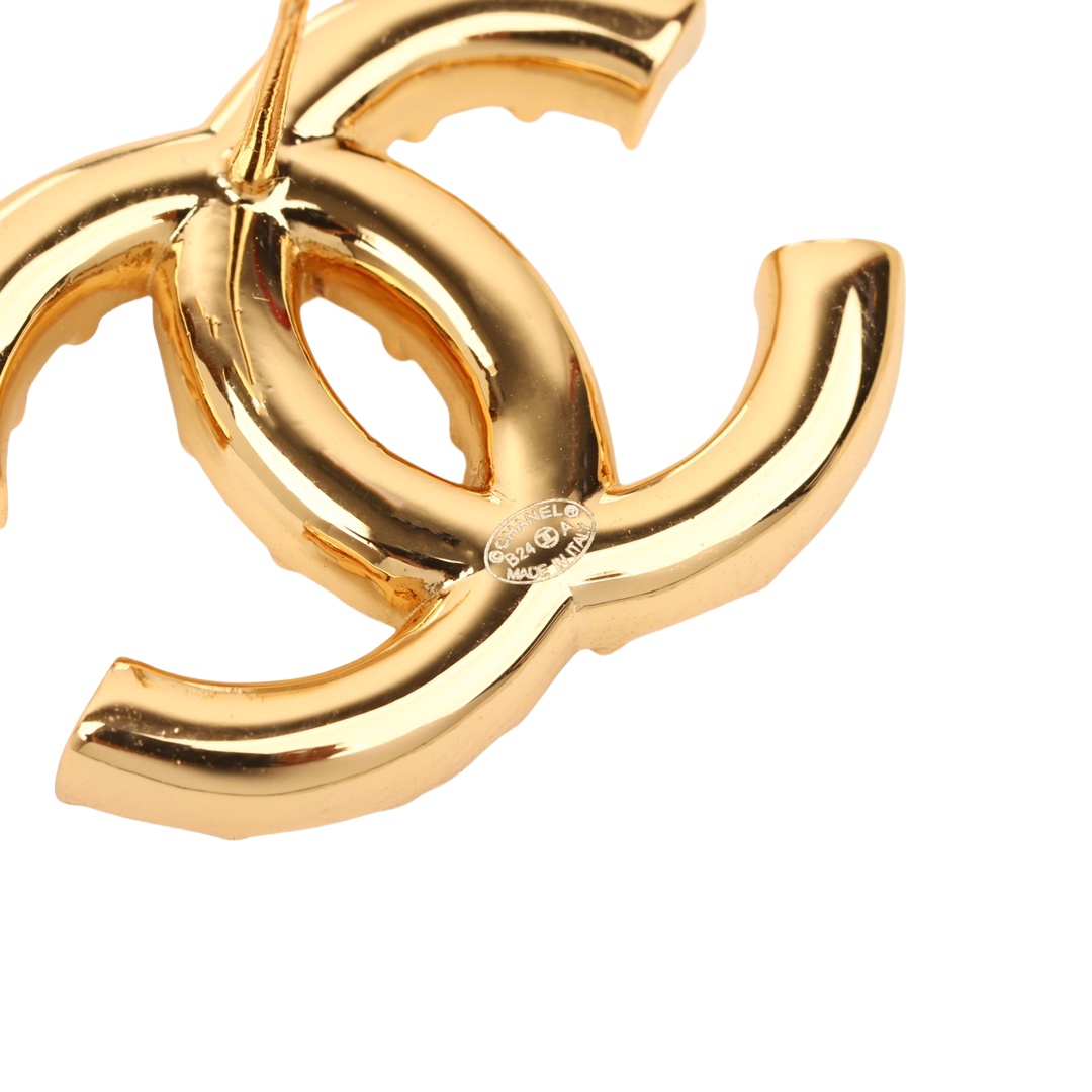 CCE752 Chanel 24A pearl crystal CC drop earrings - ccjewelryacc