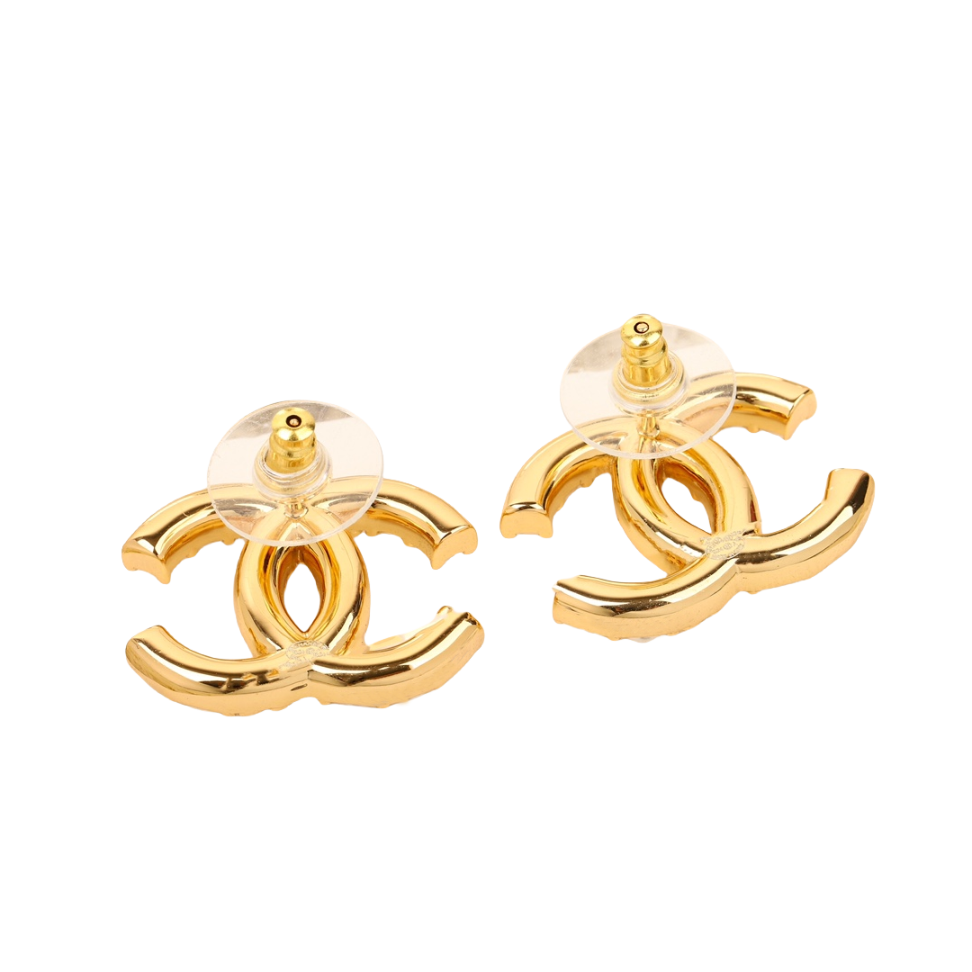 CCE752 Chanel 24A pearl crystal CC drop earrings - ccjewelryacc