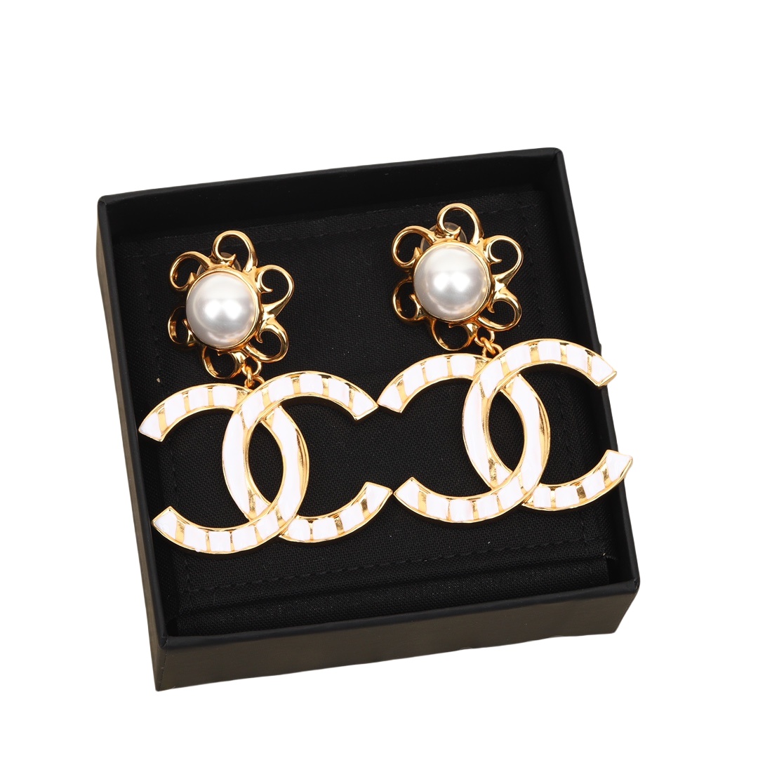 CCE063 Chanel sun flower cc logo earrings - ccjewelryacc