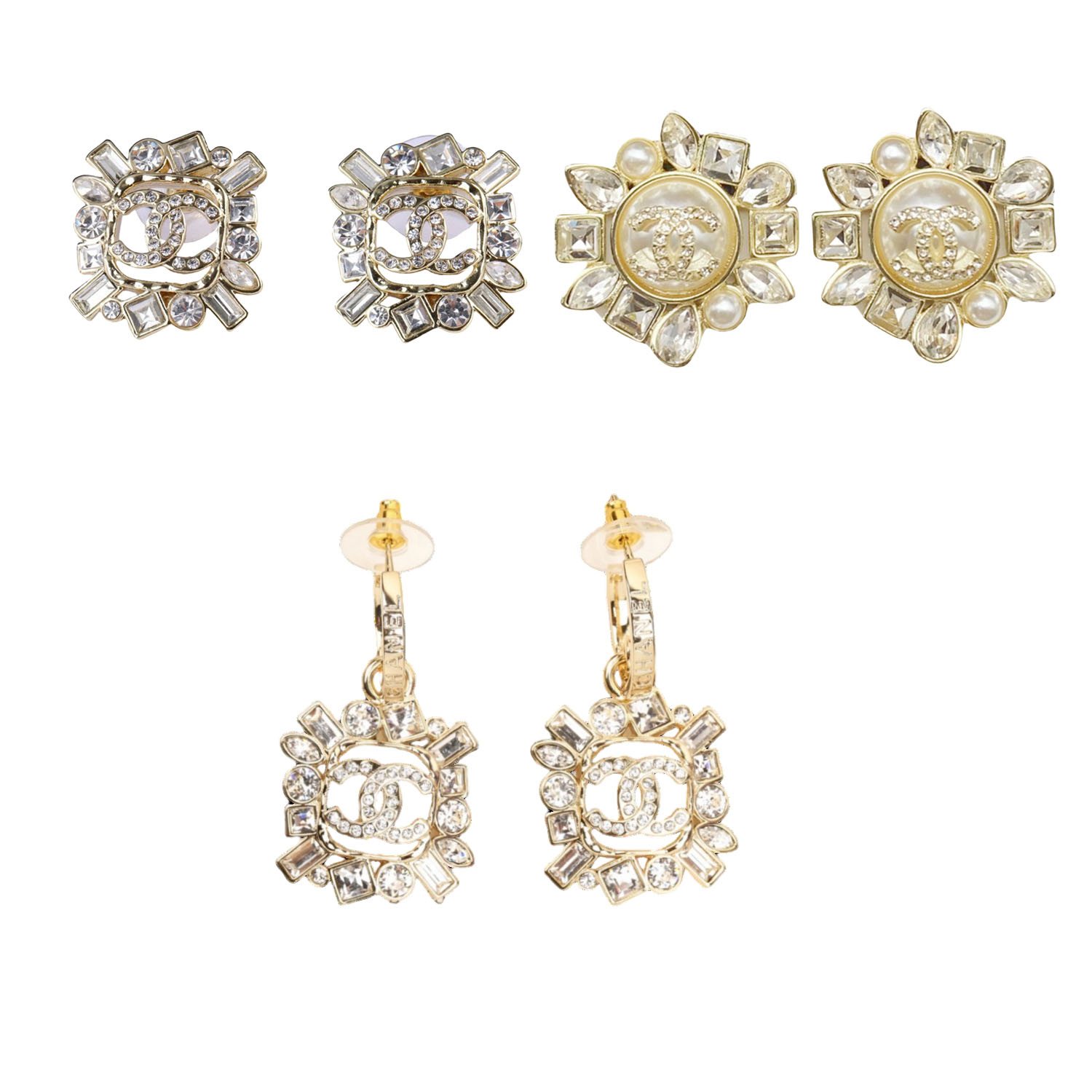 CCE187 Chanel 23c Baroco style crystal stud earring - ccfashionjewelry