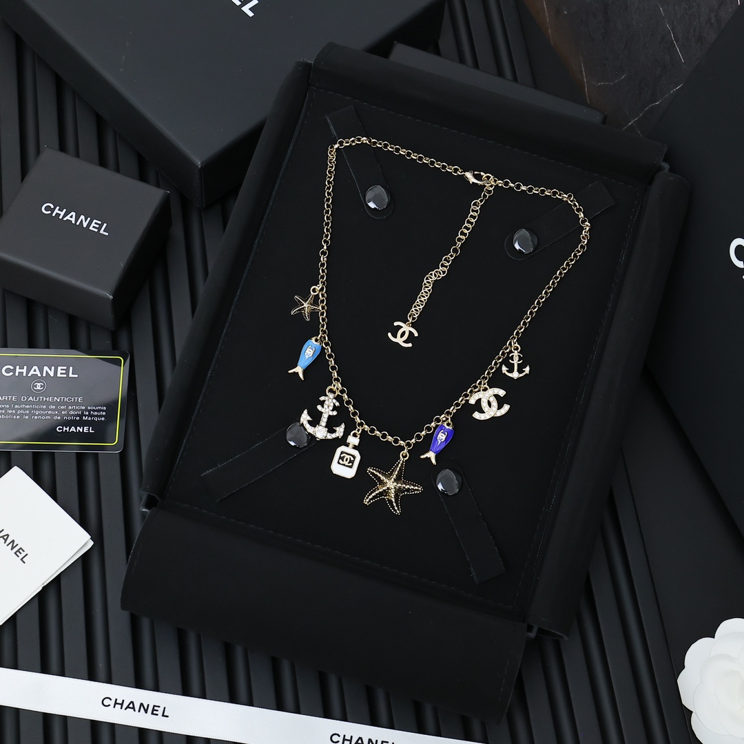 CCN088 Chanel 25 Fantasy Ocean series choker necklace - ccjewelryacc