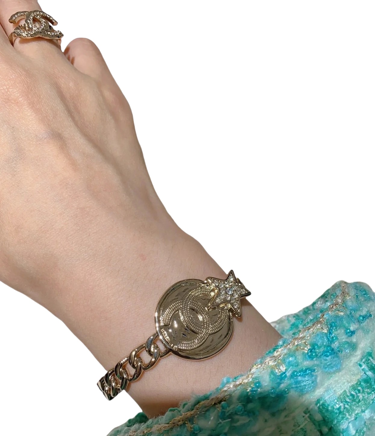 CCS020 Chanel Star and gold coin bracelet - ccjewelryacc