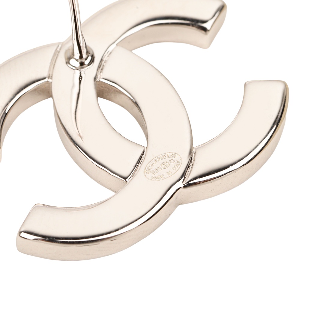 CCE076 Chanel  black and white square crystal cc logo stud earrings - ccjewelryacc