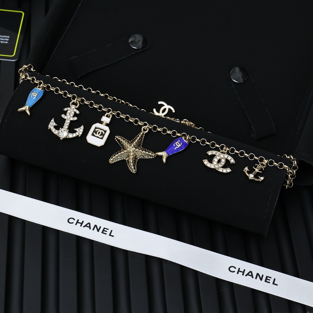 CCN088 Chanel 25 Fantasy Ocean series choker necklace - ccjewelryacc