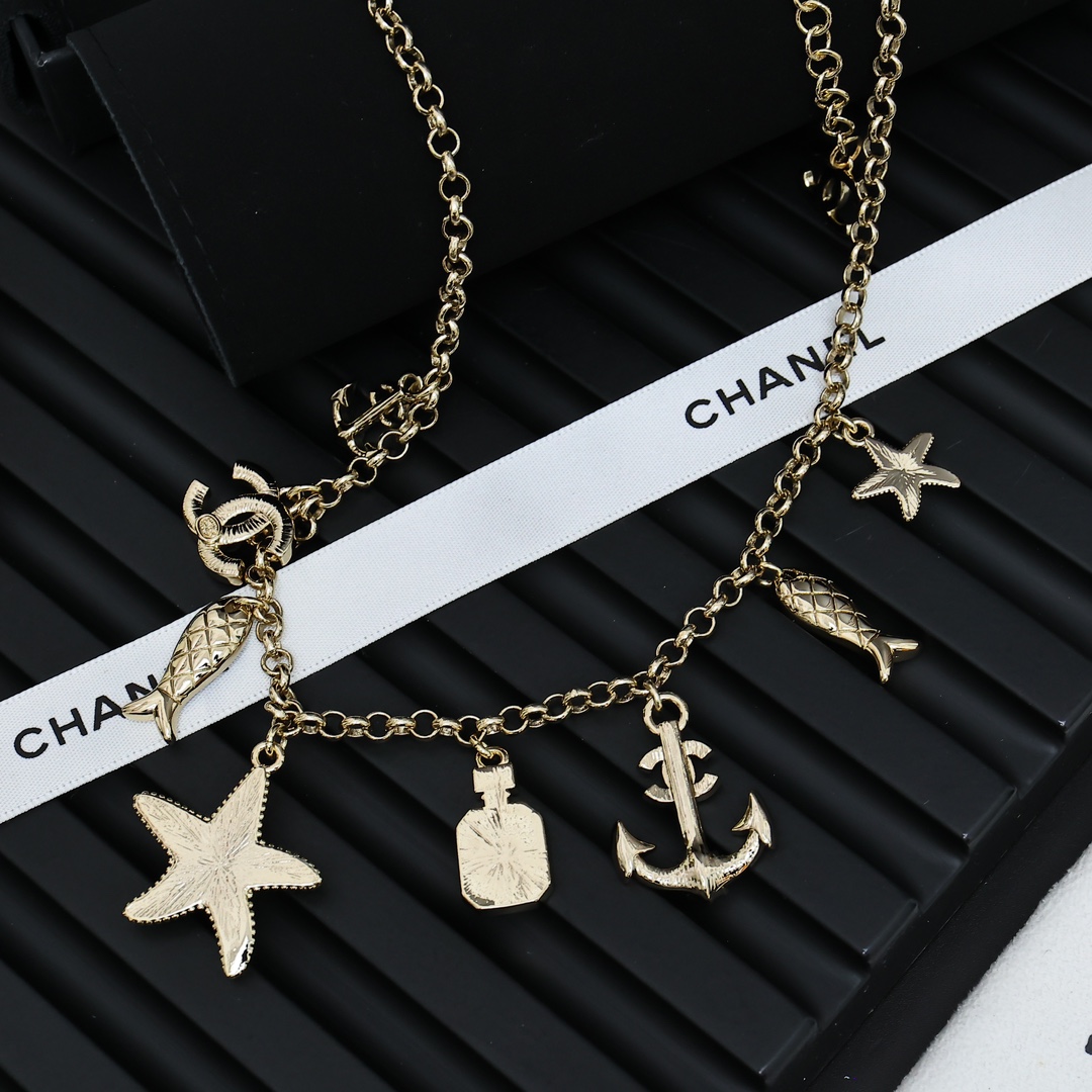 CCN088 Chanel 25 Fantasy Ocean series choker necklace - ccjewelryacc