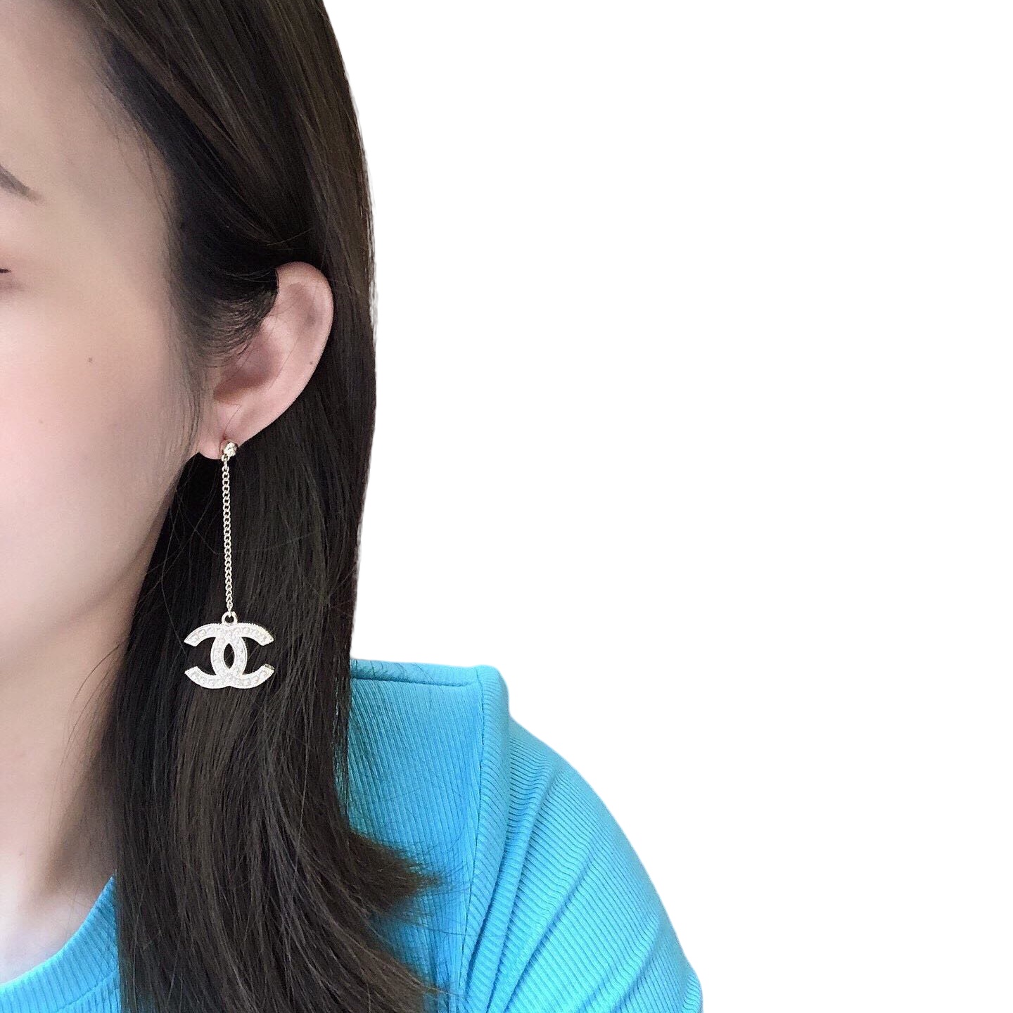 CCE807 Chanel pearl double c tassels pendant earrings - ccjewelryacc