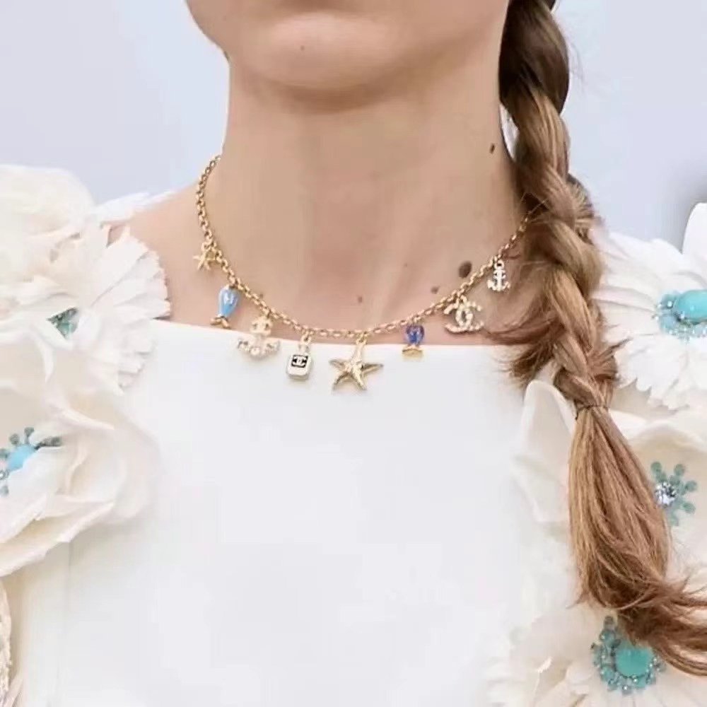 CCN088 Chanel 25 Fantasy Ocean series choker necklace - ccjewelryacc