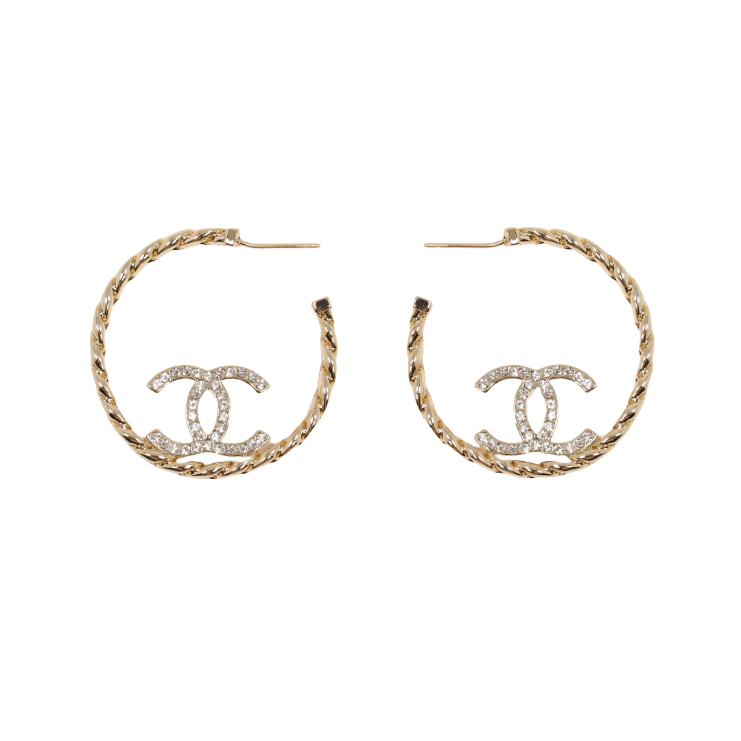 CCE498 Chanel Metal chain hook earrings - ccjewelryacc