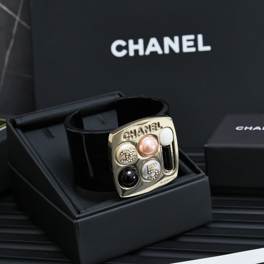 CCS046 Chanel 23S acrylic eyeshadow compact cuff bracelet - ccjewelryacc