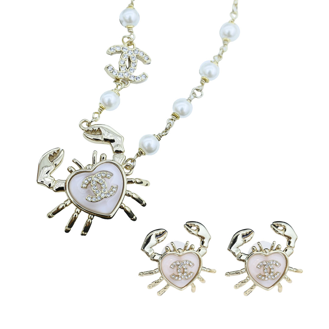 CCN578 24P pearls crab necklace - ccjewelryacc