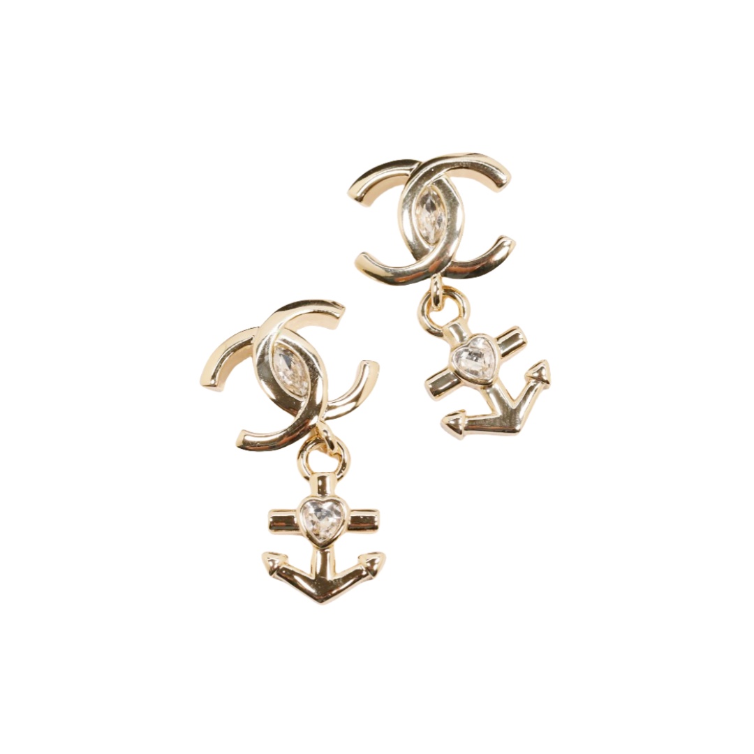 CCE117 25 Ocean series Anchors, fish, shells pearl earring - ccjewelryacc