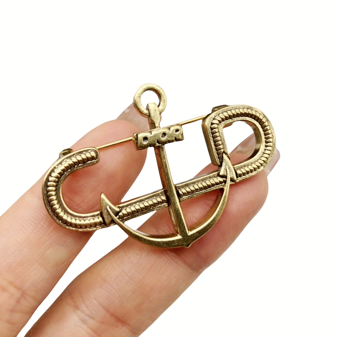 CDB072 Metal vintage Anchor brooch pin - ccjewelryacc