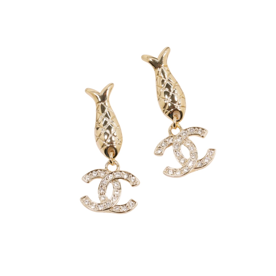 CCE117 25 Ocean series Anchors, fish, shells pearl earring - ccjewelryacc
