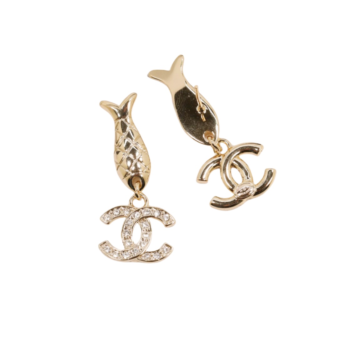 CCE117 25 Ocean series Anchors, fish, shells pearl earring - ccjewelryacc