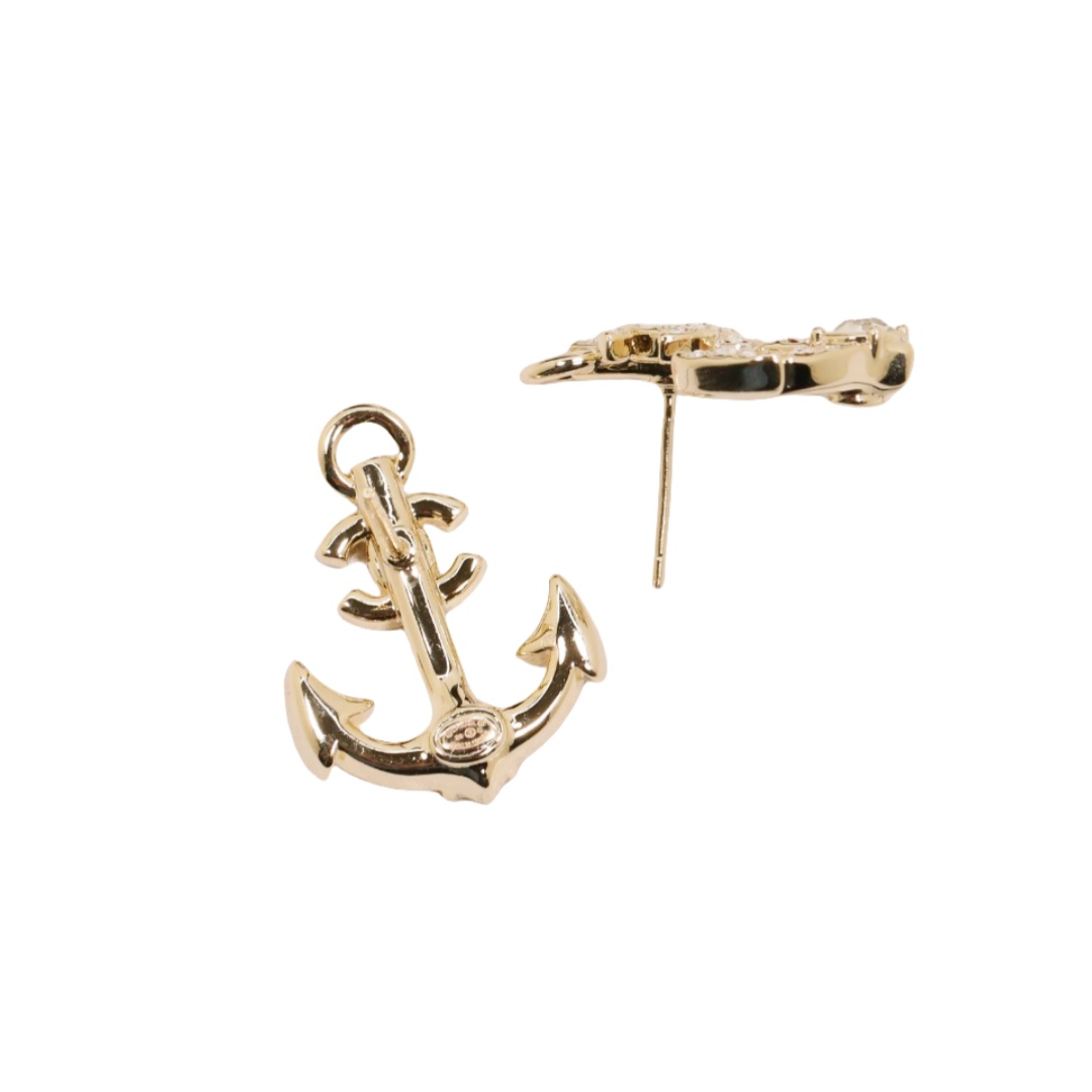 CCE117 25 Ocean series Anchors, fish, shells pearl earring - ccjewelryacc