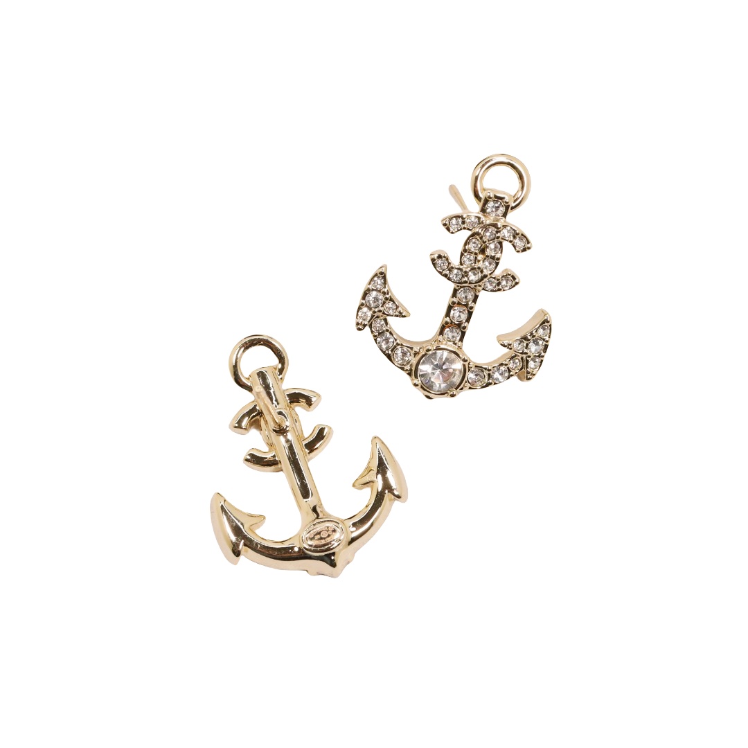 CCE117 25 Ocean series Anchors, fish, shells pearl earring - ccjewelryacc