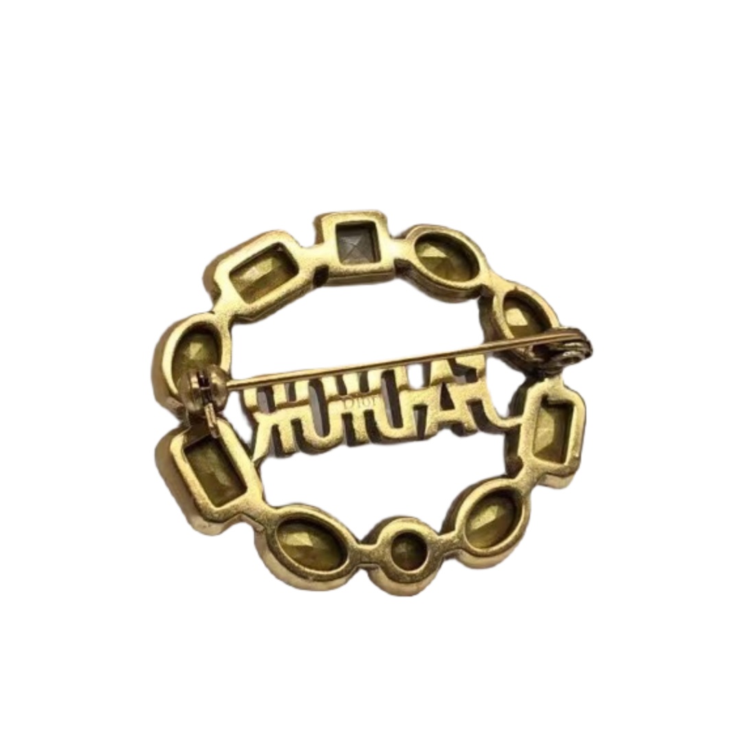 CDB078 Vintage Multicolor JADIOR brooch pin - ccjewelryacc