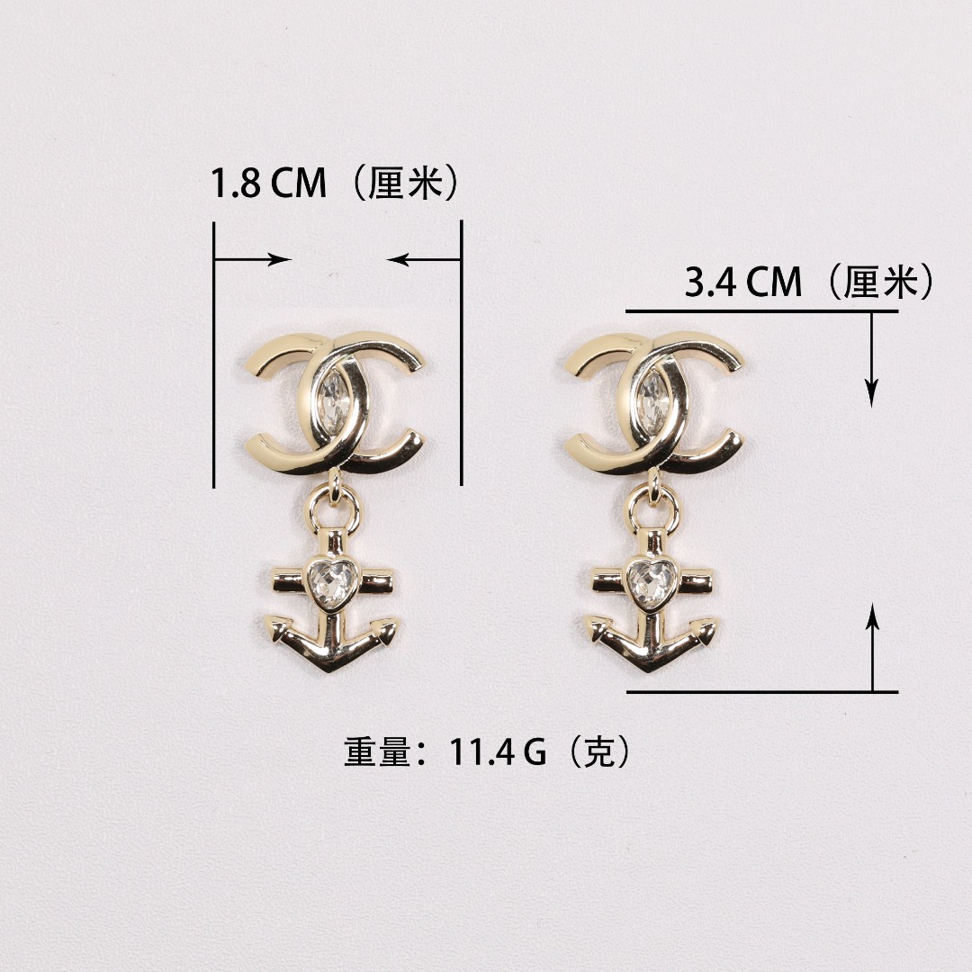 CCE117 25 Ocean series Anchors, fish, shells pearl earring - ccjewelryacc