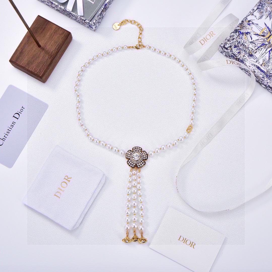 CDN020 Dior Jardin Enchanté necklace and Earrings - ccjewelryacc