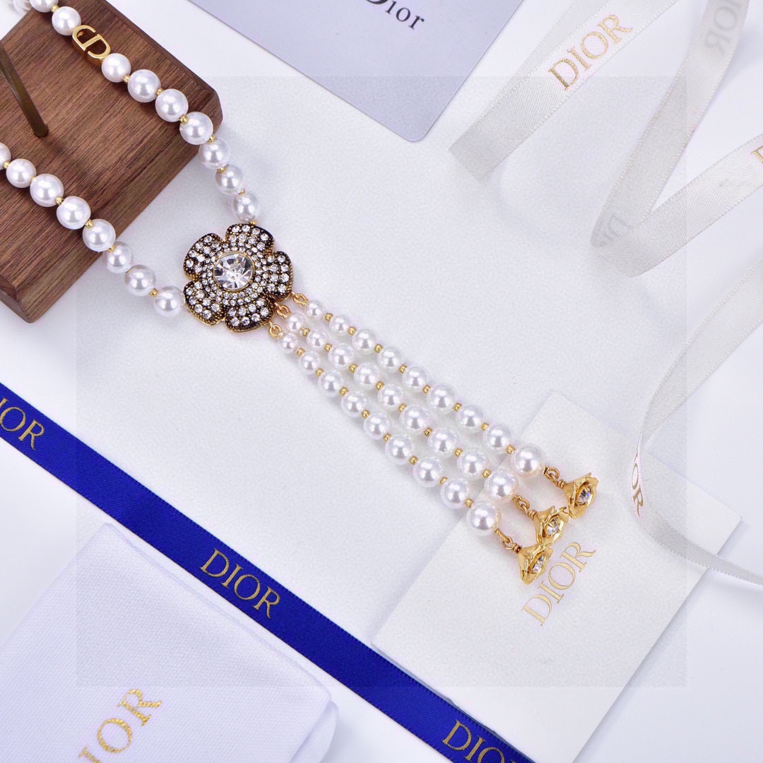 CDN020 Dior Jardin Enchanté necklace and Earrings - ccjewelryacc