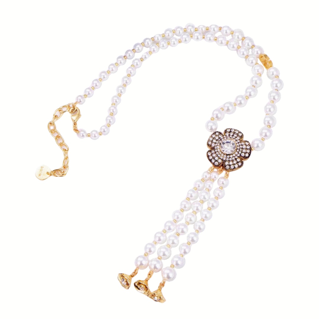 CDN020 Dior Jardin Enchanté necklace and Earrings - ccjewelryacc
