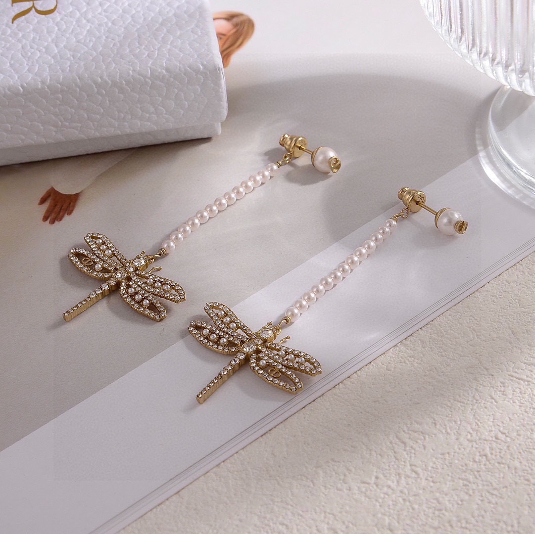 CDE014 Dior Night Herbarium earrings for women - ccjewelryacc