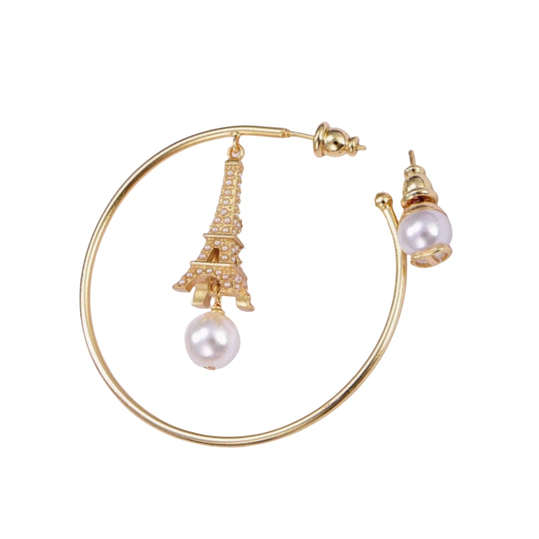 CDE015 Dior Plan De Paris Hoop Earrings - ccjewelryacc